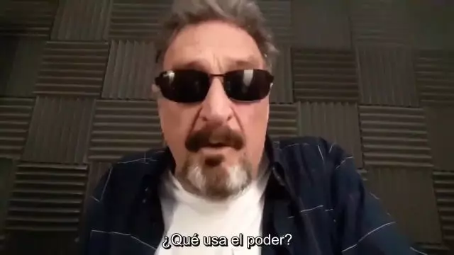 John McAfee @officialmcafee Dec 10, 2020 Â· Esta es la esencia de mi posicioÌn poliÌtica-   El poder corrompe- (SubtiÌtulos en EspanÌƒol)