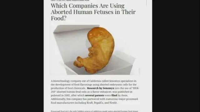 COMPANIES USING ABORTED FETAL PARTS